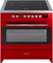 Wiggo WIO-E921A(RX) - Inductie Fornuis - 90 cm - 2 fasen (7.6 kW) - Oven 121L - Rood