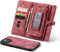 Caseme - vintage 2 in 1 portemonnee hoes - Geschikt voor iPhone 13 Pro - Rood