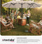tectake® Dubbele parasol Silia - Rechthoekige tuinparasol 460 x 270 cm - UV-bescherming 50+ - Beige