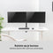 Deltaco GAM-040-W - Dubbele monitor bureausteun - 13