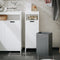 SoBuy BZR122-W - Badkamerkast - Lage Kast met Wasmand - Wit