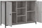 vidaXL - Dressoir - 100x35x70 - cm - bewerkt - hout - grijs - sonoma
