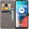 iMoshion Hoesje Geschikt voor Motorola Moto E7 Hoesje Met Pasjeshouder - iMoshion Mandala Bookcase - Grijs