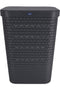 Rotho Country - Wasverzamelaar - 55 l met deksel - Antraciet