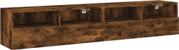 vidaXL - Tv-wandmeubels - 2 - st - 80x30x30 - cm - bewerkt - hout - gerookt - eikenkleur