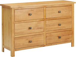 vidaXL - Ladekast - 105x33,5x73 - cm - massief - eikenhout