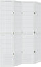 vidaXL - Kamerscherm - met - 4 - panelen - massief - paulowniahout - wit