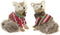 Kerstversiering DKD Home Decor Polyester (16 x 18 x 21 cm) (2 Stuks)