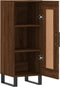 vidaXL - Dressoir - 34,5x34x90 - cm - bewerkt - hout - bruin - eikenkleur