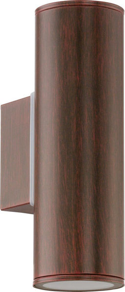 EGLO Riga - Wandlamp Buiten - GU10 - 16,5 cm - Antiek Bruin