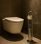 Ceruzo Toiletbutler - Vrijstaand - RVS Glanzend 80 cm - WCRolhouder + Borstel - Luxe Badkameraccessoire