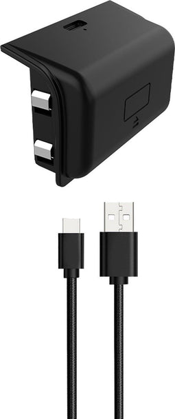 Qware Gaming - Xbox X Series Accupack - Oplaadbaar 1200 mAh - USB-C - Zwart