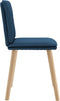 vidaXL - Eetkamerstoelen - 2 - st - stof - blauw