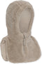 Konges Slojd Teddy nekwarmer met muts - 2 in 1 - Silver beige - Maat 12-18 mnd