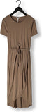 Object Objannie Nadia S/s Dress - Midi Jurk Dames - Bruin - Maat XS