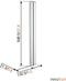 Vogel's CABLE 10L - Kabelkolom 94 cm - Flexibel - Grijs