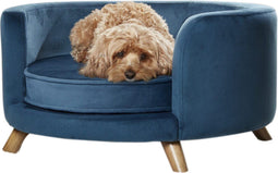 Enchanted pet Enchanted hondenmand sofa rosie peacock blauw