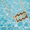 MustHaves - Ketting met hanger / schuiver - 46 cm- Aquarius / Waterman Astrologie - Horoscoop Zodiac - Zwart Goud - Uitleg op Kaartje - geboorteteken hanger - kado cadeau - Casual - Feest Bruiloft Gala - Volwassenen Tieners Kinderen