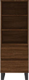 vidaXL - Hoge - kast - 40x36x110 - cm - bewerkt - hout - bruineiken