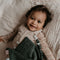 Snoozebaby Speenkoord - Fopspeenkoord biologisch katoen - Veilig bevestigingsclip - Dark Green