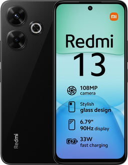 Xiaomi Redmi 13 - Smartphone - 6GB RAM 128GB ROM 108 MP camera - Zwart