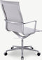Furnicher Akira bureaustoel - PU-leren zitting - Chroom frame - In hoogte verstelbaar - Draaibaar - Wit