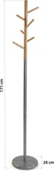 Kapstok Versa Malmö Grijs Zilverkleurig Hout MDF 28 x 171 x 28 cm