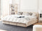 BOUSSE - Tweepersoons boxspring - Beige - 180 x 200 cm - Fluweel