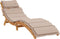 vidaXL - Ligbed - met - kussen - massief - acaciahout - taupe