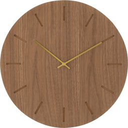 J-Line Rond klok - hout - naturel - Ø 4 cm - woonaccessoires