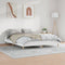 vidaXL - Bedframe - bewerkt - hout - hoogglans - wit - 200x200 - cm