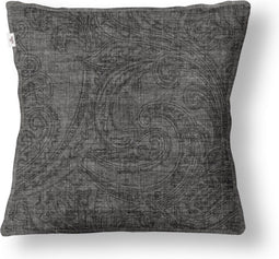 Zo Home Sierkussen Paisley di Lino - dark grey 50x50cm