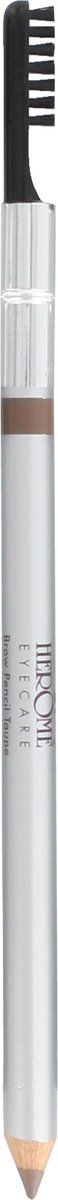 Herome Eye Care Wenkbrauwpotlood Taupe - Brow Pencil - met Borsteltje, Stevige Potloodpunt en Puntenslijper