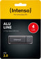 Intenso Alu Line - USB 2.0 - 4GB - Grijs