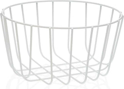 Fruitschaal Versa Wit Metaal Keramisch Staal 26 x 13 x 26 cm