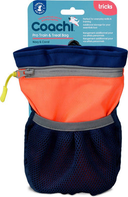 Coachi Pro Train & Treat Bag Navy & Coral - Hondenopvoeding - Navy Coral