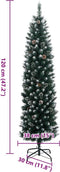 vidaXL - Kunstkerstboom - smal - met - 150 - LED's - 120 - cm