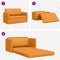 vidaXL - Vloersofa - Bed - 2-in-1 - Donkergeel - 124x71x78 - cm - Stof