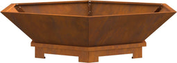 vidaXL - Vuurplaats - Hexagonaal - 100x100x28 - cm - Weerbestendig - Staal