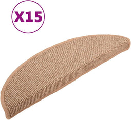 vidaXL - Trapmatten - 15 - st - 65x21x4 - cm - lichtbruin