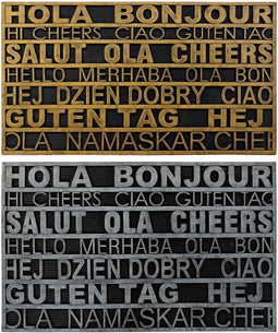 Deurmat DKD Home Decor Ziverachtig Gouden Rubber 2 Stuks Stads (75 x 45 x 0,5 cm)
