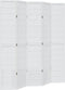vidaXL - Kamerscherm - met - 5 - panelen - massief - paulowniahout - wit