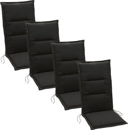 Summerset Club - 4-delige Tuinkussenset hoge rug - Black *4 halen = 1 betalen