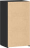 vidaXL - Dressoir - 50x42,5x93 - cm - bewerkt - hout - zwart