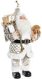 Decoratie DKD Home Decor Kerstman Grijs Polyester PVC (37 x 20 x 60 cm)