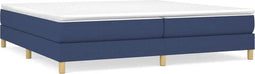 vidaXL - Boxspringbed - 200x200 cm - Stof - Blauw