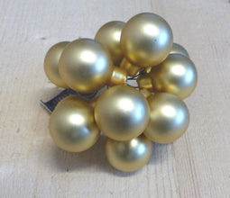 Kerstballetjes glasballetjes goud mat