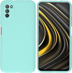 iMoshion Hoesje Geschikt voor Xiaomi Poco M3 Hoesje Siliconen - iMoshion Color Backcover - Mintgroen