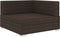 vidaXL - Hoekbank - 1 - st - met - kussens - poly - rattan - bruin