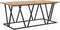 vidaXL - Artisan - Eiken - Koffietafel - 100x50x40 - cm - in - Gelaagd - Hout - en - Metaal
